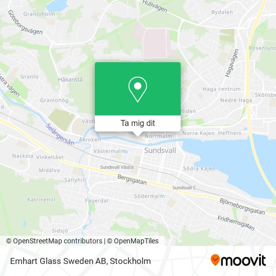 Emhart Glass Sweden AB karta
