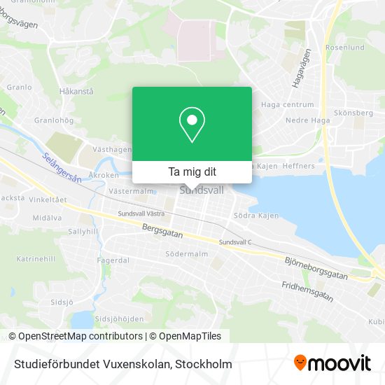 Studieförbundet Vuxenskolan karta