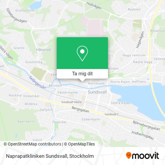 Naprapatkliniken Sundsvall karta