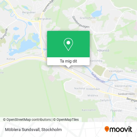 Möblera Sundsvall karta