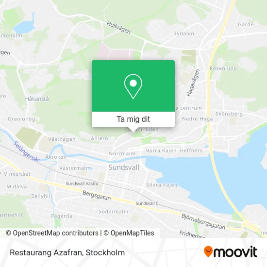 Restaurang Azafran karta