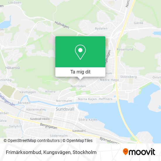 Frimärksombud, Kungsvägen karta