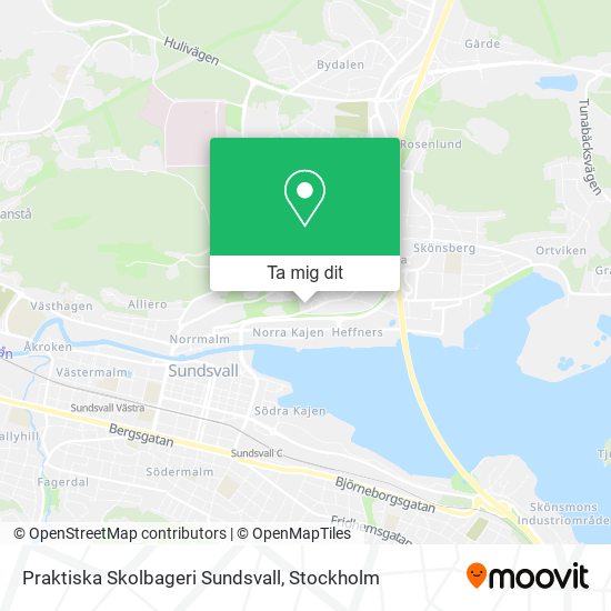 Praktiska Skolbageri Sundsvall karta