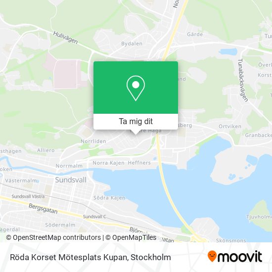 Röda Korset Mötesplats Kupan karta