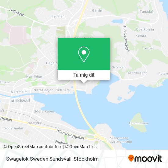 Swagelok Sweden Sundsvall karta