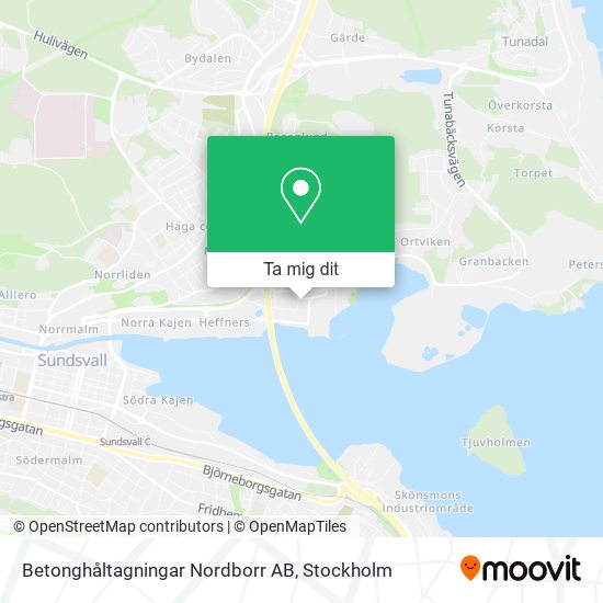 Betonghåltagningar Nordborr AB karta