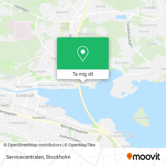 Servicecentralen karta