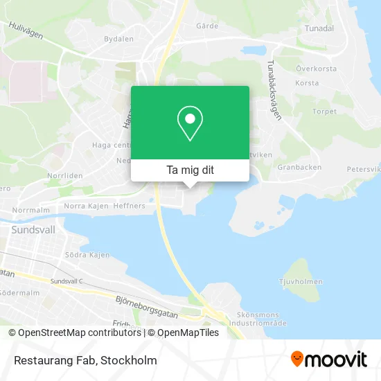 Restaurang Fab karta