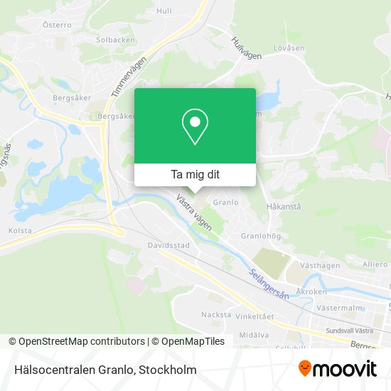 Hälsocentralen Granlo karta