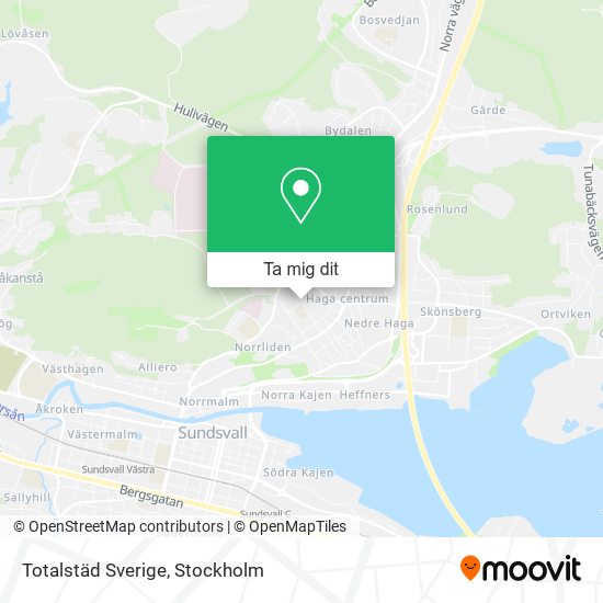 Totalstäd Sverige karta