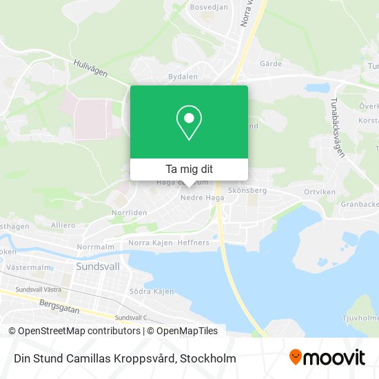 Din Stund Camillas Kroppsvård karta