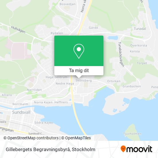 Gillebergets Begravningsbyrå karta
