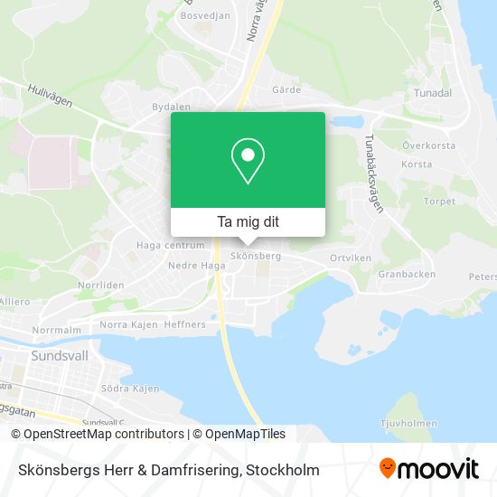 Skönsbergs Herr & Damfrisering karta