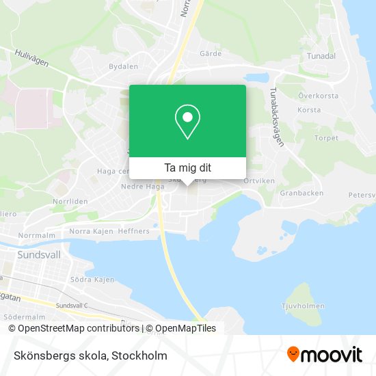 Skönsbergs skola karta