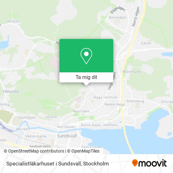 Specialistläkarhuset i Sundsvall karta