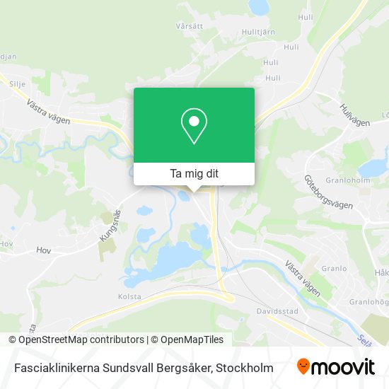 Fasciaklinikerna Sundsvall Bergsåker karta
