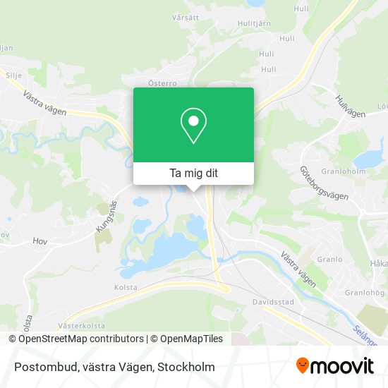 Postombud, västra Vägen karta