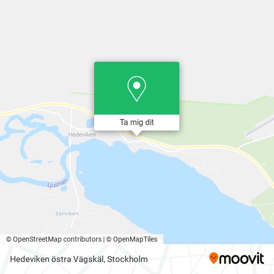 Hedeviken östra Vägskäl karta