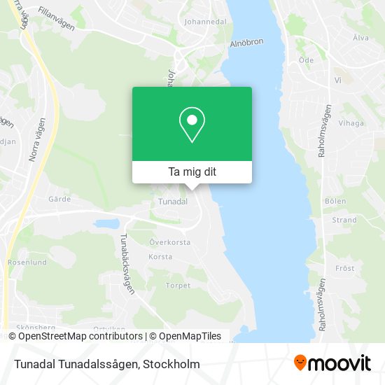 Tunadal Tunadalssågen karta