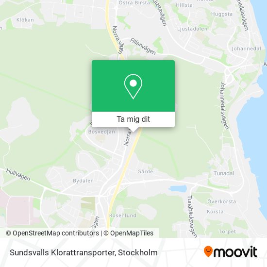 Sundsvalls Klorattransporter karta