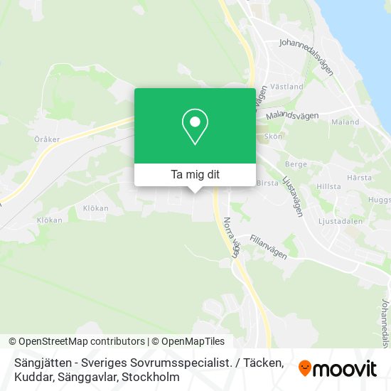 Sängjätten - Sveriges Sovrumsspecialist. / Täcken, Kuddar, Sänggavlar karta