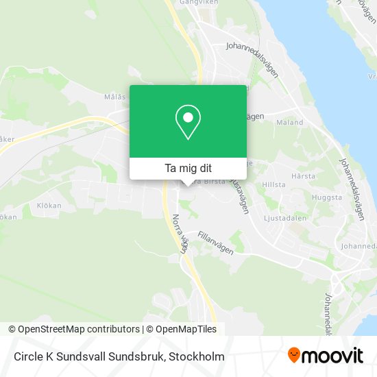 Circle K Sundsvall Sundsbruk karta