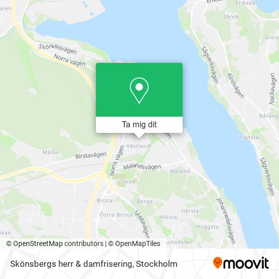 Skönsbergs herr & damfrisering karta