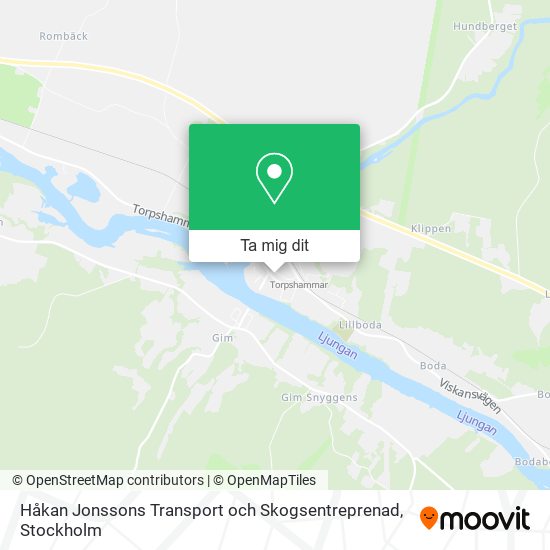 Håkan Jonssons Transport och Skogsentreprenad karta