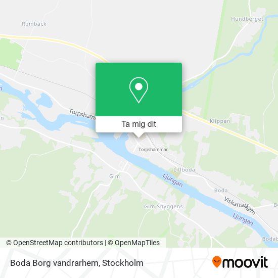 Boda Borg vandrarhem karta
