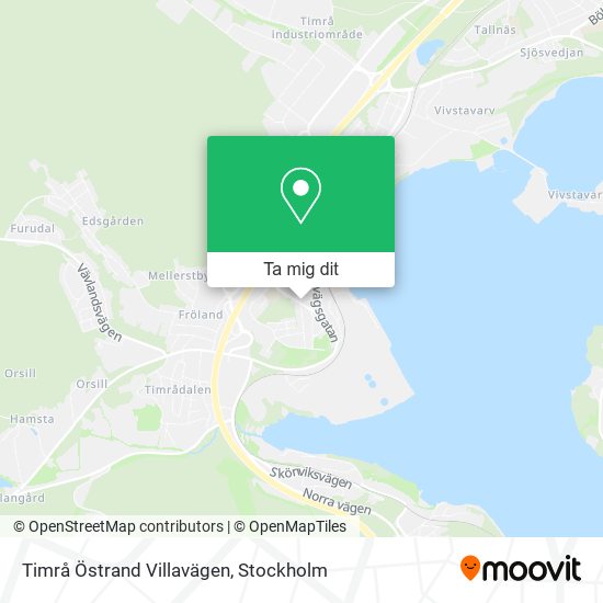 Timrå Östrand Villavägen karta
