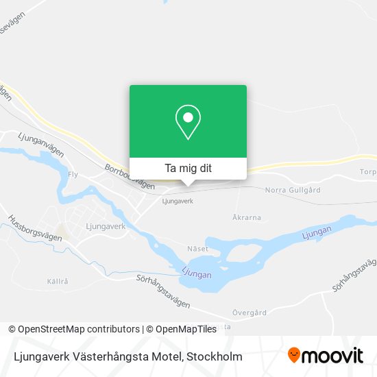 Ljungaverk Västerhångsta Motel karta