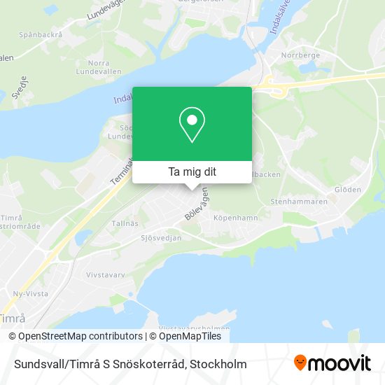 Sundsvall/Timrå S Snöskoterråd karta