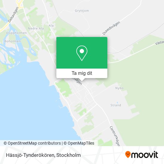 Hässjö-Tynderökören karta
