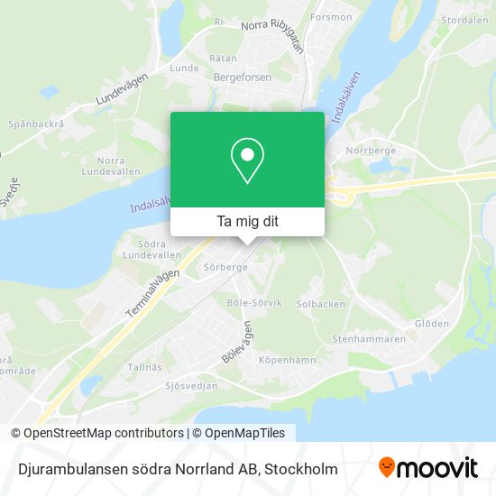 Djurambulansen södra Norrland AB karta