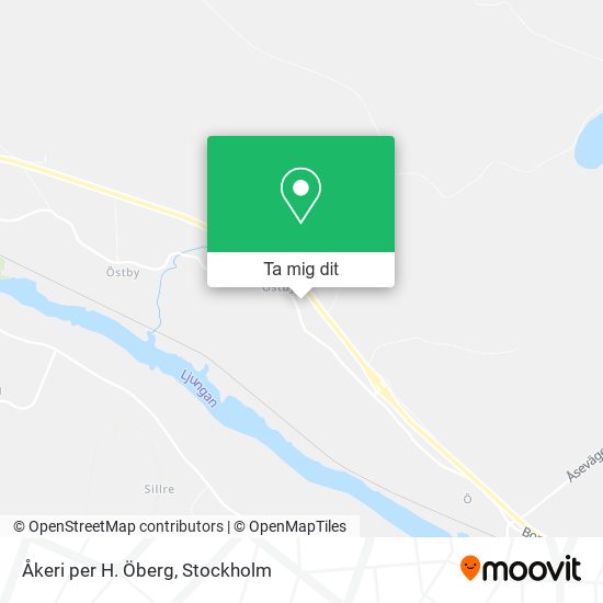 Åkeri per H. Öberg karta