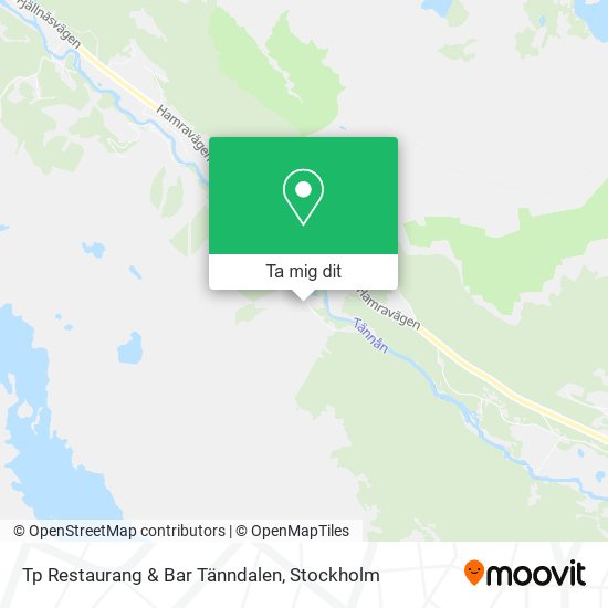 Tp Restaurang & Bar Tänndalen karta