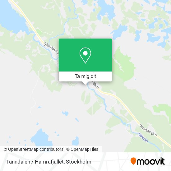 Tänndalen / Hamrafjället karta