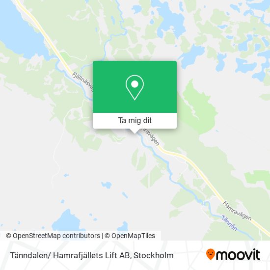 Tänndalen/ Hamrafjällets Lift AB karta