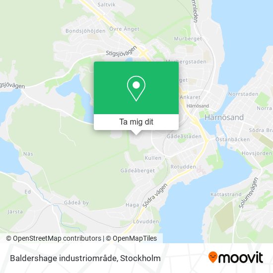 Baldershage industriområde karta