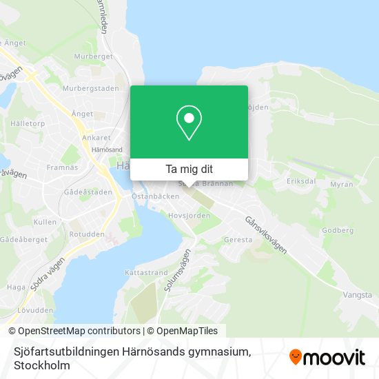 Sjöfartsutbildningen Härnösands gymnasium karta