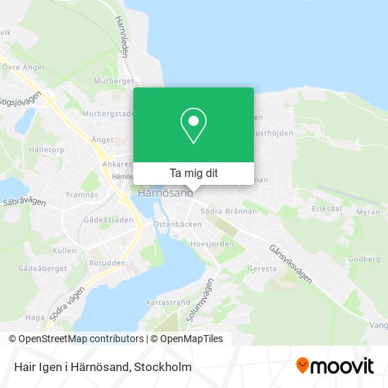 Hair Igen i Härnösand karta
