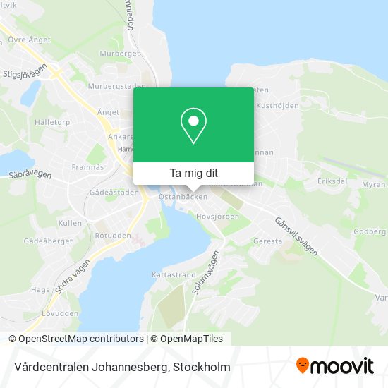 Vårdcentralen Johannesberg karta