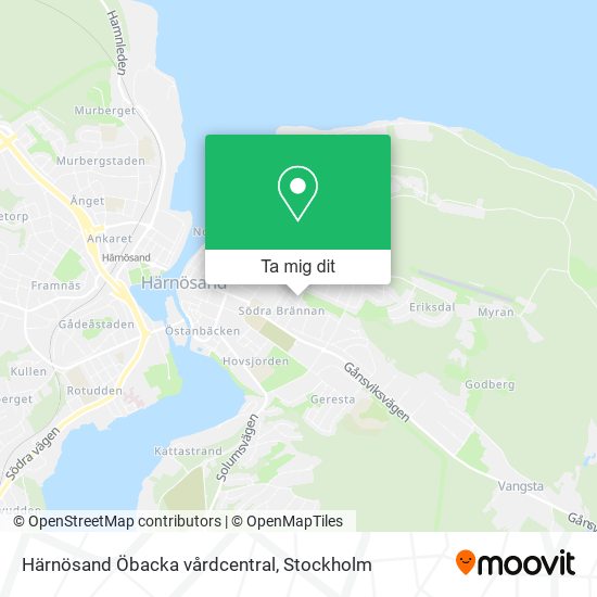 Härnösand Öbacka vårdcentral karta