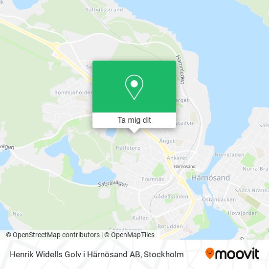 Henrik Widells Golv i Härnösand AB karta