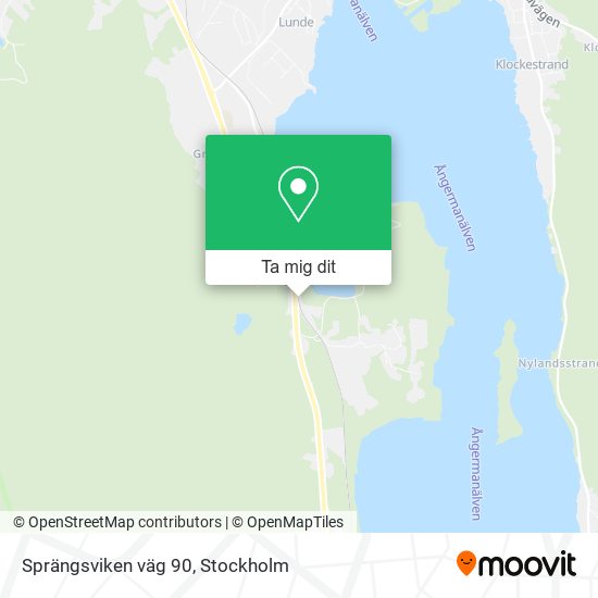 Sprängsviken väg 90 karta