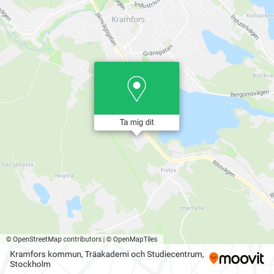 Kramfors kommun, Träakademi och Studiecentrum karta