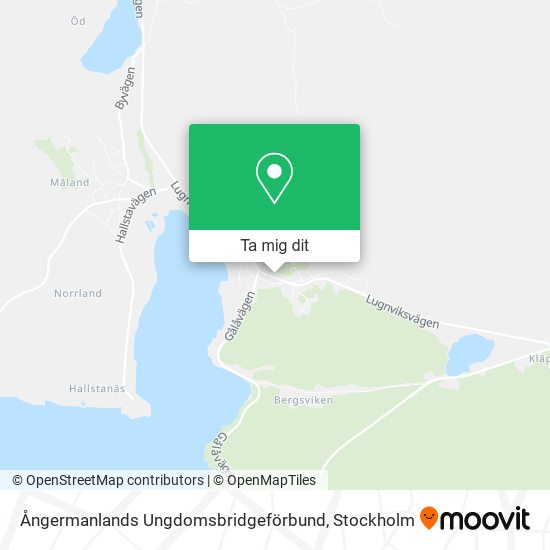 Ångermanlands Ungdomsbridgeförbund karta