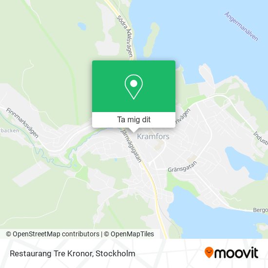 Restaurang Tre Kronor karta