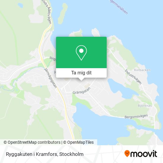 Ryggakuten i Kramfors karta