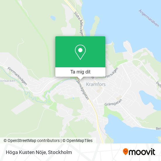 Höga Kusten Nöje karta